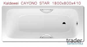 Ванна стальная Kaldewei CAYONO STAR 1800x800x410