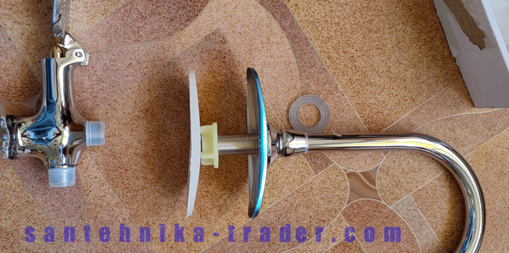 Вариант педального смесителя подачи воды